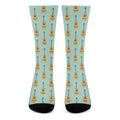 Classical Guitar Pattern Print Crew Socks