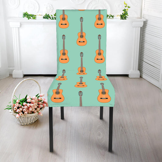 Classical Guitar Pattern Print Dining Chair Slipcover