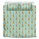 Classical Guitar Pattern Print Duvet Cover Bedding Set