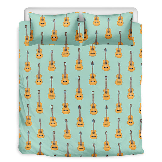 Classical Guitar Pattern Print Duvet Cover Bedding Set