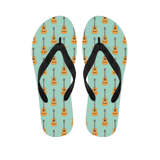 Classical Guitar Pattern Print Flip Flops