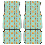 Classical Guitar Pattern Print Front and Back Car Floor Mats