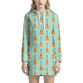 Classical Guitar Pattern Print Pullover Hoodie Dress