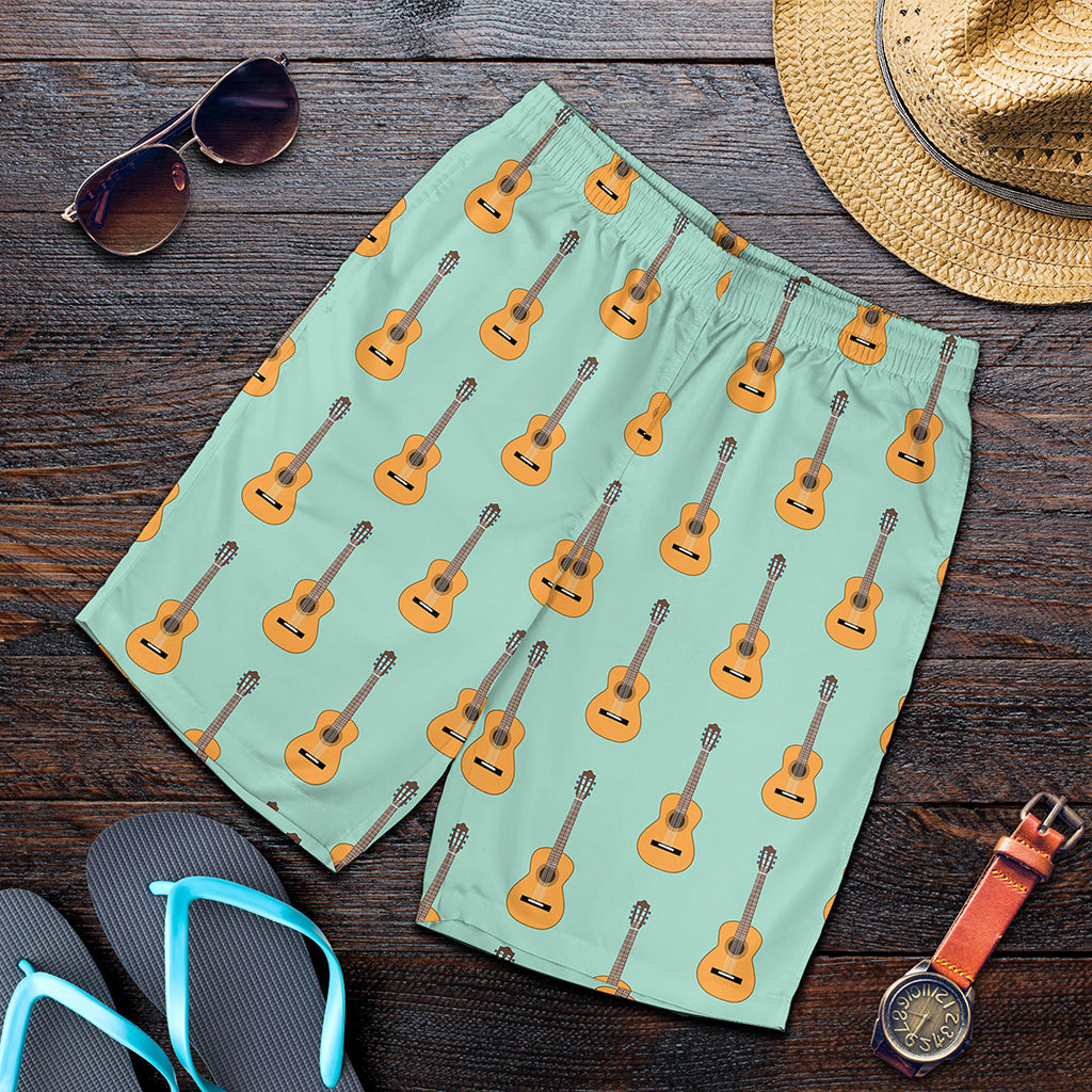 Classical Guitar Pattern Print Men's Shorts