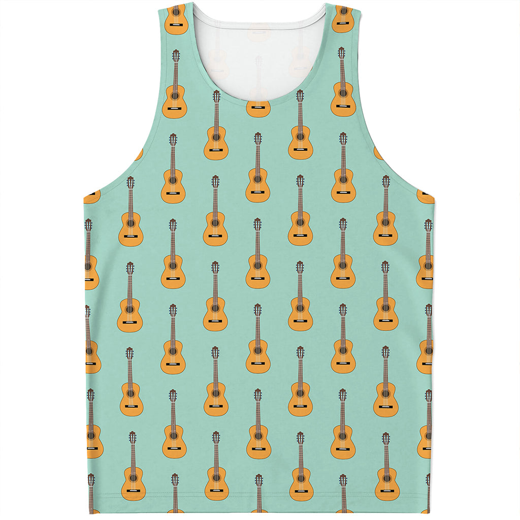 Classical Guitar Pattern Print Men's Tank Top