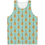 Classical Guitar Pattern Print Men's Tank Top