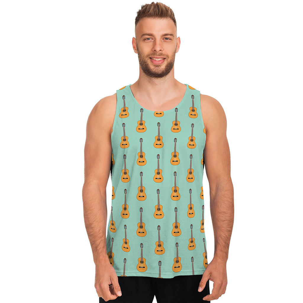 Classical Guitar Pattern Print Men's Tank Top