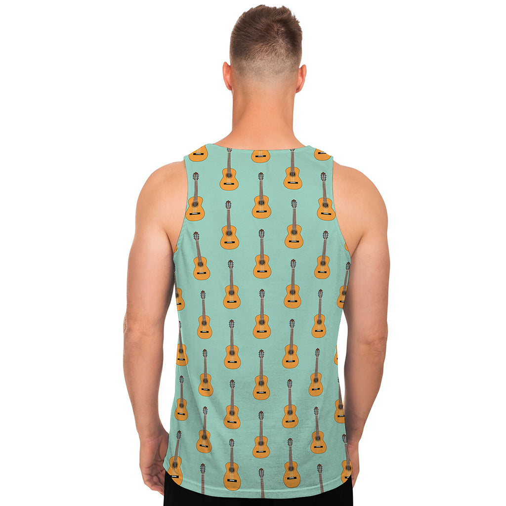 Classical Guitar Pattern Print Men's Tank Top
