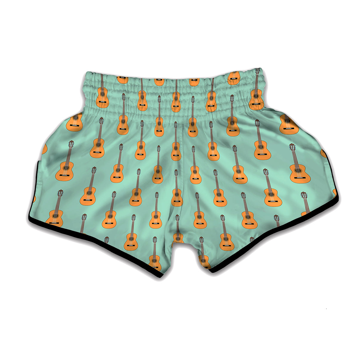 Classical Guitar Pattern Print Muay Thai Boxing Shorts