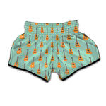 Classical Guitar Pattern Print Muay Thai Boxing Shorts