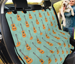 Classical Guitar Pattern Print Pet Car Back Seat Cover