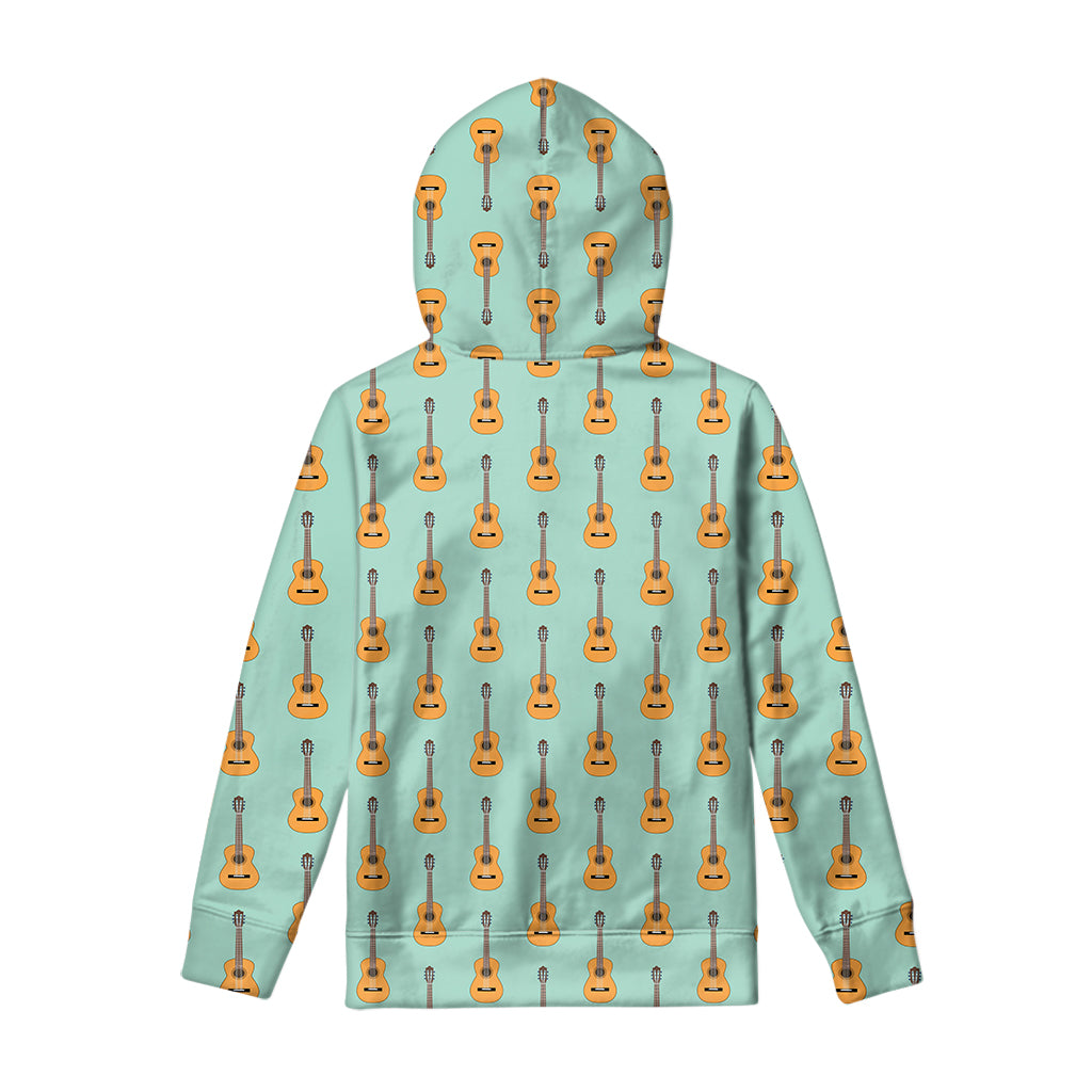 Classical Guitar Pattern Print Pullover Hoodie