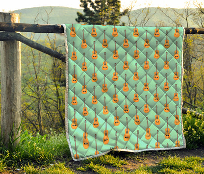 Classical Guitar Pattern Print Quilt