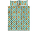 Classical Guitar Pattern Print Quilt Bed Set