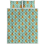Classical Guitar Pattern Print Quilt Bed Set