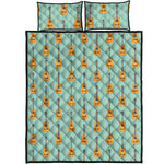 Classical Guitar Pattern Print Quilt Bed Set