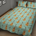 Classical Guitar Pattern Print Quilt Bed Set