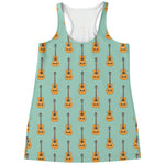 Classical Guitar Pattern Print Women's Racerback Tank Top