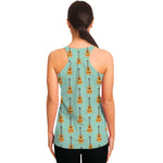 Classical Guitar Pattern Print Women's Racerback Tank Top
