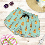 Classical Guitar Pattern Print Women's Shorts