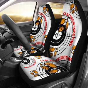 Clay Pigeon Shooting Target Universal Fit Car Seat Covers GearFrost