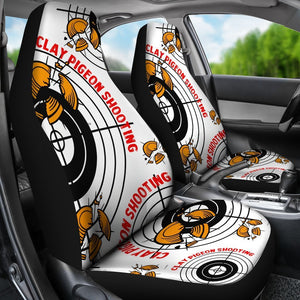 Clay Pigeon Shooting Target Universal Fit Car Seat Covers GearFrost