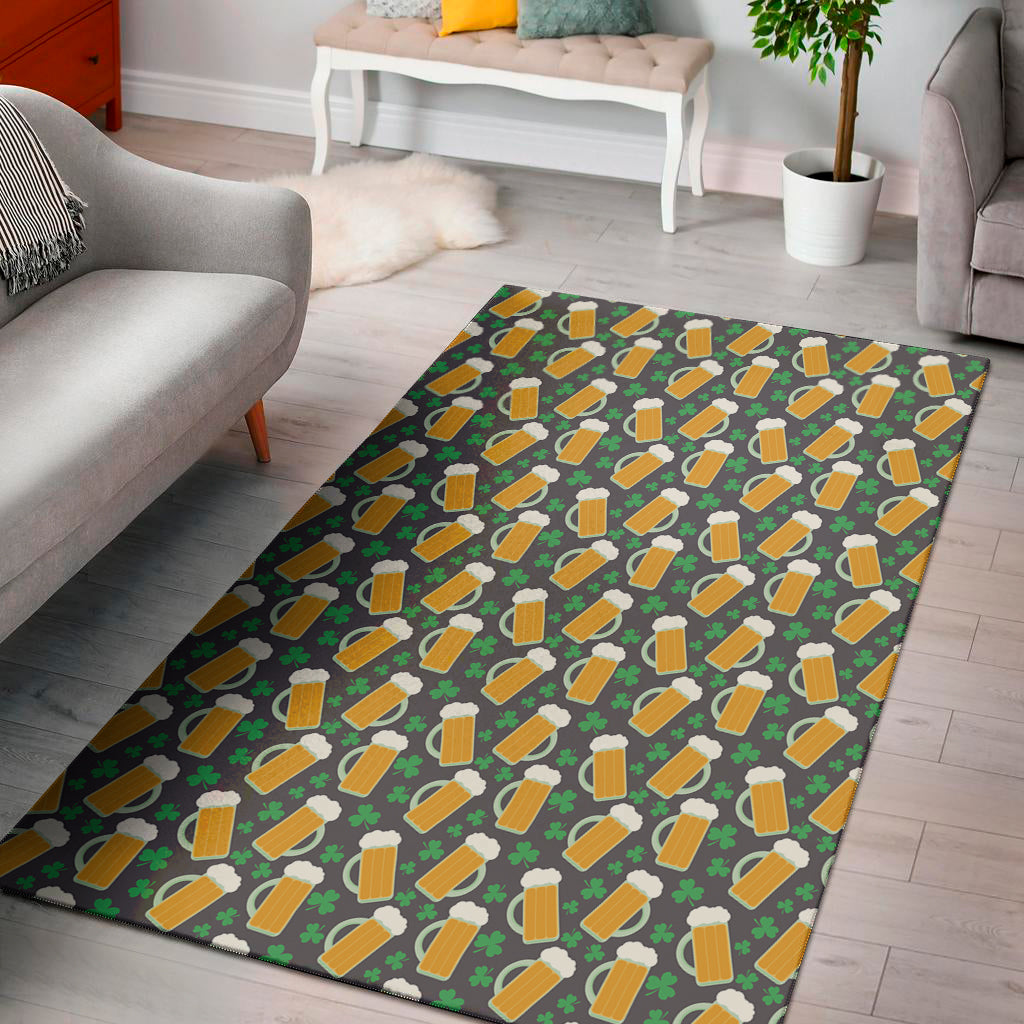 Clover And Beer St. Patrick's Day Print Area Rug