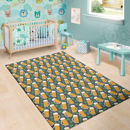 Clover And Beer St. Patrick's Day Print Area Rug