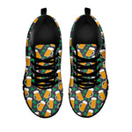 Clover And Beer St. Patrick's Day Print Black Sneakers