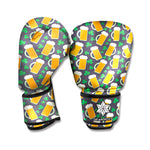 Clover And Beer St. Patrick's Day Print Boxing Gloves