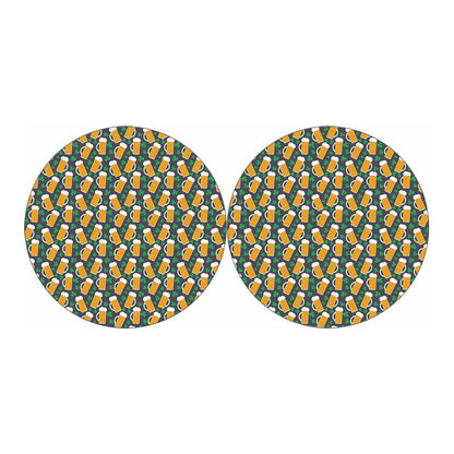 Clover And Beer St. Patrick's Day Print Car Coasters