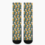 Clover And Beer St. Patrick's Day Print Crew Socks