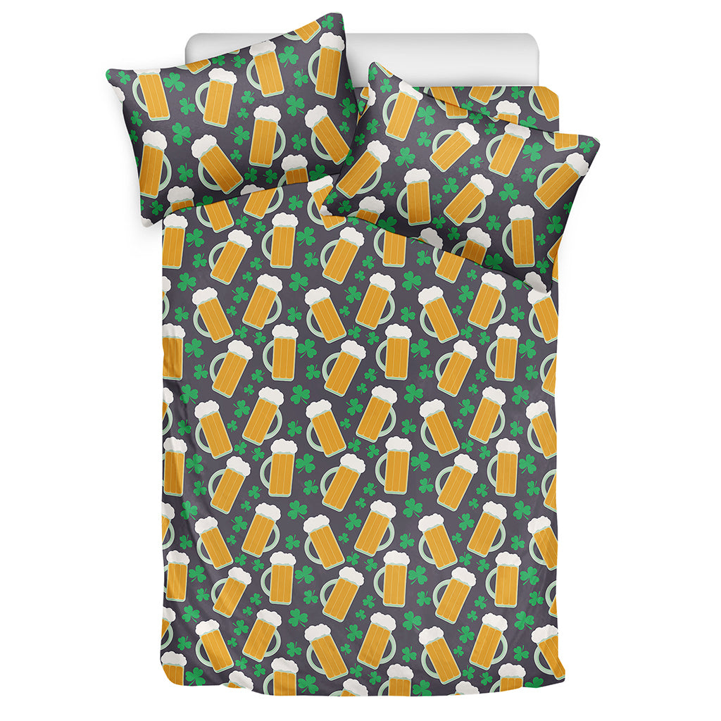 Clover And Beer St. Patrick's Day Print Duvet Cover Bedding Set