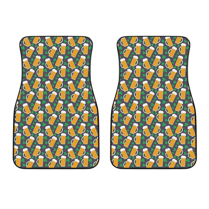Clover And Beer St. Patrick's Day Print Front Car Floor Mats