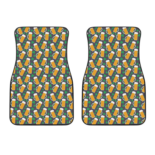 Clover And Beer St. Patrick's Day Print Front Car Floor Mats