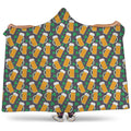 Clover And Beer St. Patrick's Day Print Hooded Blanket