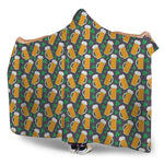 Clover And Beer St. Patrick's Day Print Hooded Blanket