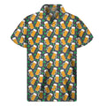 Clover And Beer St. Patrick's Day Print Men's Short Sleeve Shirt