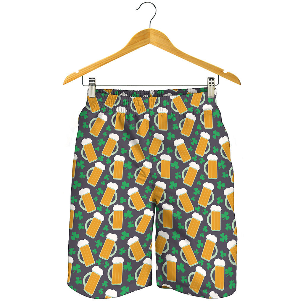 Clover And Beer St. Patrick's Day Print Men's Shorts