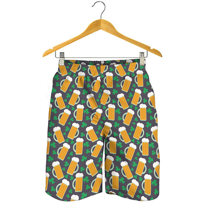 Clover And Beer St. Patrick's Day Print Men's Shorts