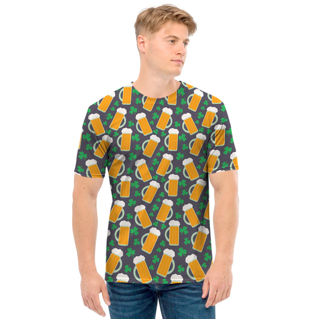 Clover And Beer St. Patrick's Day Print Men's T-Shirt