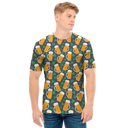 Clover And Beer St. Patrick's Day Print Men's T-Shirt