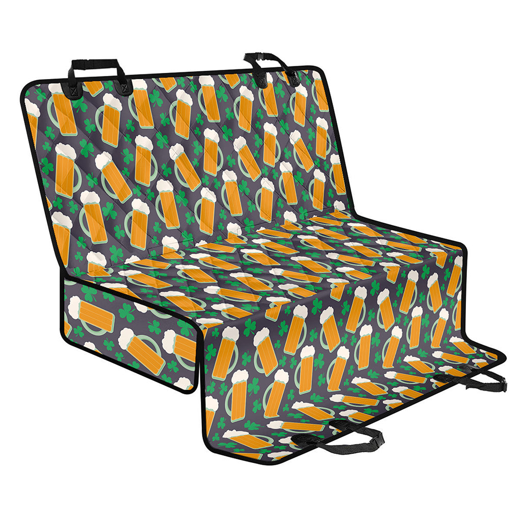 Clover And Beer St. Patrick's Day Print Pet Car Back Seat Cover