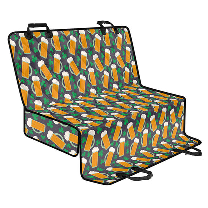 Clover And Beer St. Patrick's Day Print Pet Car Back Seat Cover