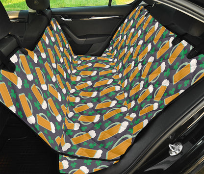 Clover And Beer St. Patrick's Day Print Pet Car Back Seat Cover