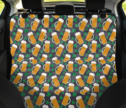 Clover And Beer St. Patrick's Day Print Pet Car Back Seat Cover