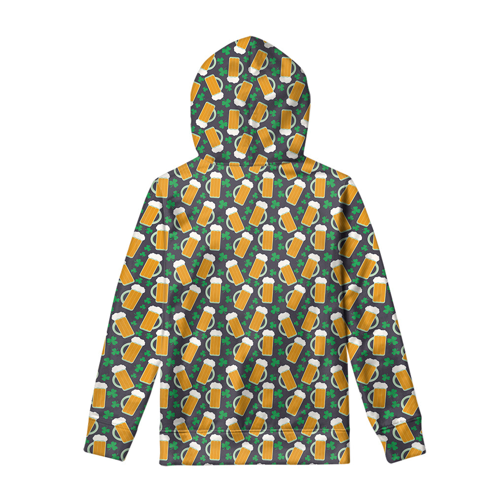 Clover And Beer St. Patrick's Day Print Pullover Hoodie