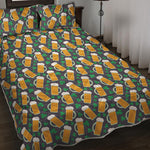 Clover And Beer St. Patrick's Day Print Quilt Bed Set
