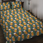Clover And Beer St. Patrick's Day Print Quilt Bed Set