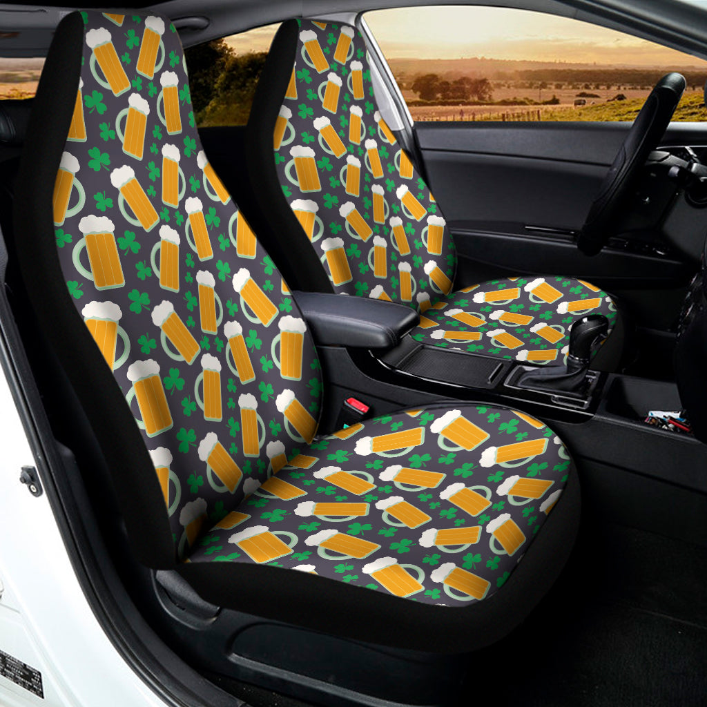 Clover And Beer St. Patrick's Day Print Universal Fit Car Seat Covers